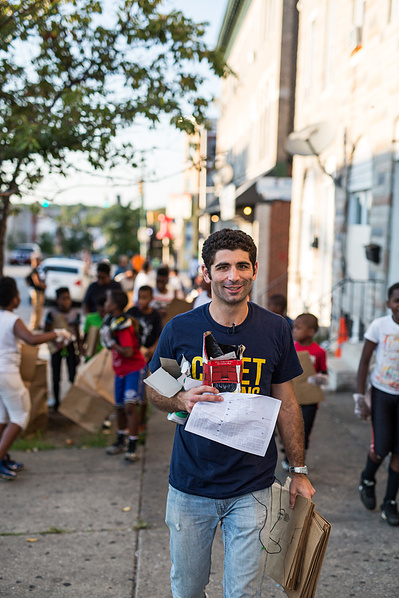 Political candidate Nate posing for a portrait during a political campaign photo shoot in Baltimore Maryland