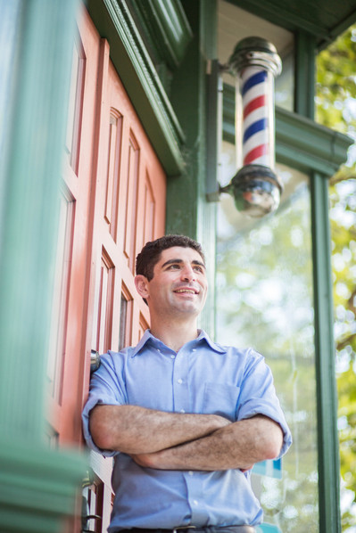 Political candidate Nate posing for portraits and headshots during political campaign photo shoot in Baltimore Maryland
