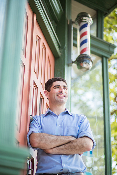 Political candidate Nate posing for portraits and headshots during political campaign photo shoot in Baltimore Maryland