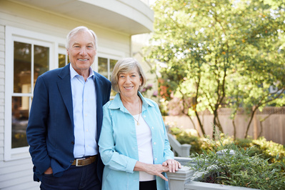 Candidate for Governor Peter Franchot posing for a political portrait with wife.