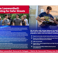 Political literature for a Maryland political candidate.