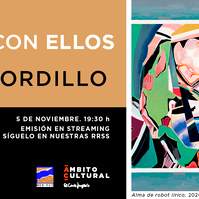 Cartel de la conversación "Mirar con ellos" con Luis Gordillo
