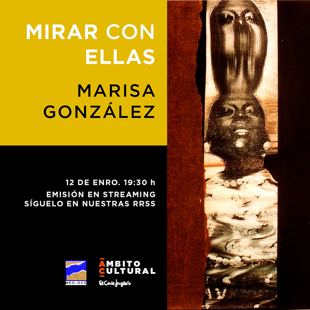 Cartel de la conversación "Mirar con ellas" con Marisa González