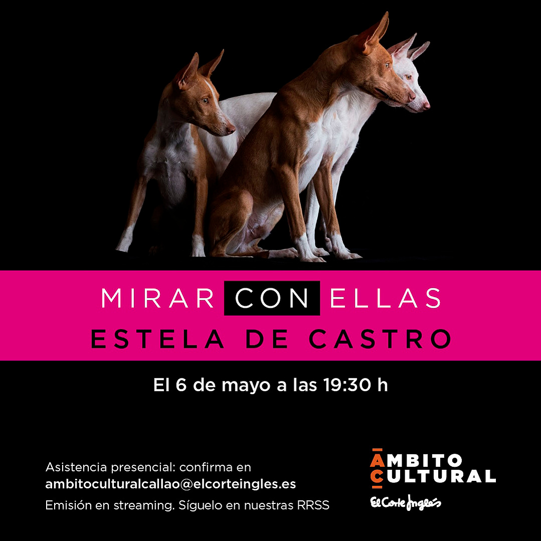 Cartel de la conversación "Mirar con ellas" con Estela de Castro