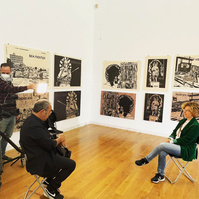 Zara Fernández de Moya, comisaria de la exposición "Por una biología de la imagen" en el Centro Gallego de Arte contemporáneo