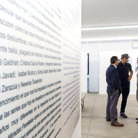 Zara Fernández de Moya y Santiago Olmo, comisarios de la exposición Miradas Paralelas. Irán-España: fotógrafas en el espejo en la Silk Road Gallery de Teherán