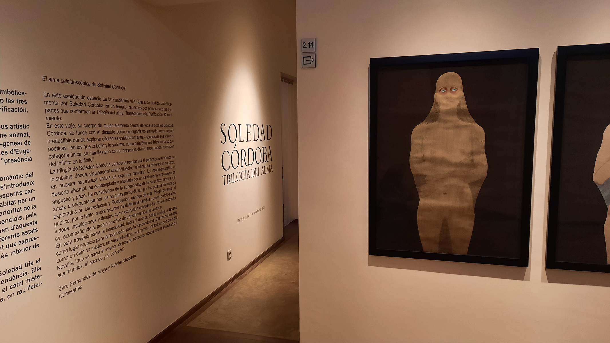 Exposición "Trilogía del Alma" de Soledad Córdoba en la Fundación Vila Casas