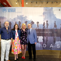 Exposición Apátridas: El laberinto de los invisibles, comisariada por Zara Fernández de Moya en la Universidad Nebrija