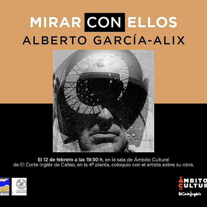 Cartel de la conversación "Mirar con ellos" con Alberto García Alix