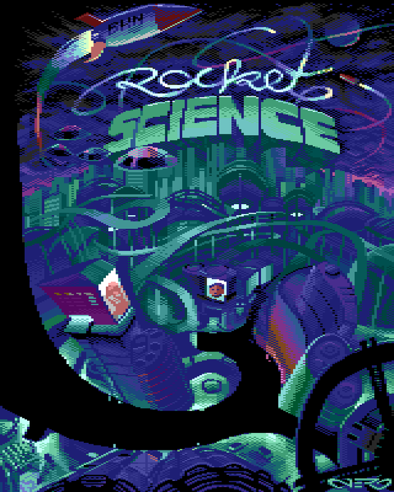 Rocket Science - Multicolor 160x400 using 4 colors per 8x8block