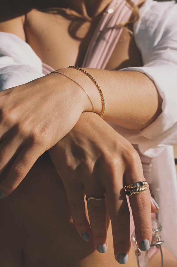 Lya and Gaby for Alkeme Gold campaign Fall 2020 shot on 35mm by gara