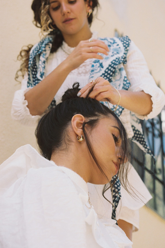 Lya and Gaby for Alkeme Gold campaign Fall 2020 shot on 35mm film by gara