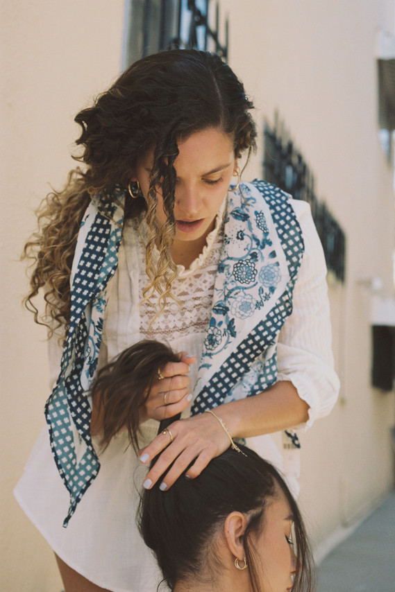 Lya and Gaby for Alkeme Gold campaign Fall 2020 shot on 35mm film by gara