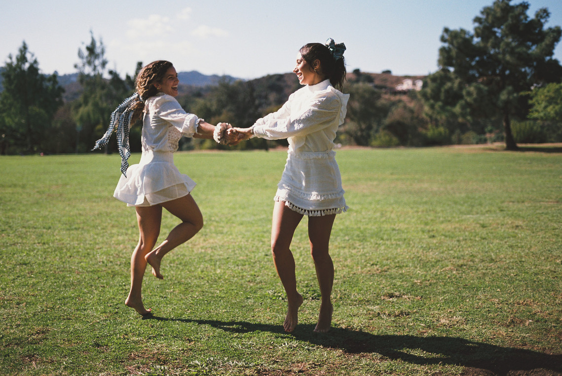 Lya and Gaby for Alkeme Gold campaign Fall 2020 shot on 35mm film by gara