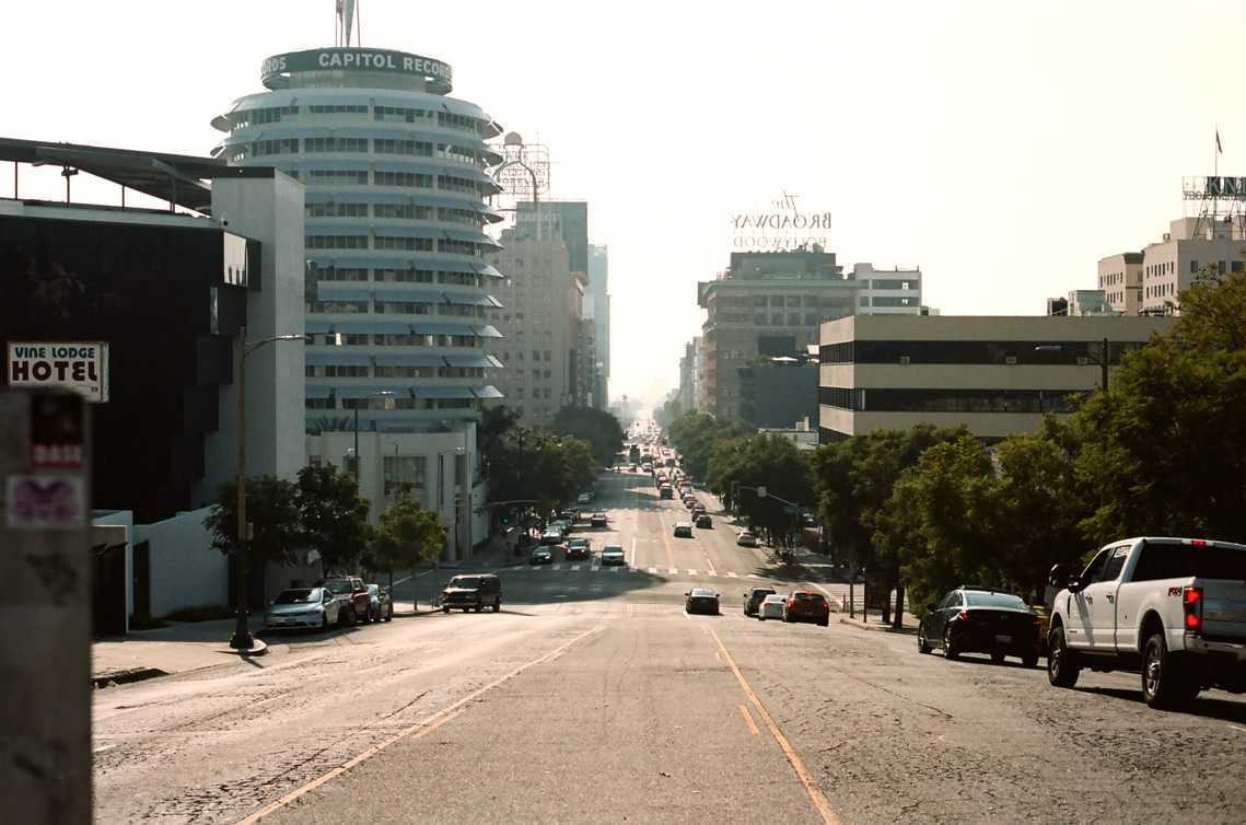 Album campaign and creative direction for   90028 by isra - Shot on 35mm in Downtown, Los Angeles, California by gara