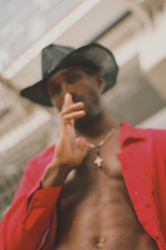 Flamboyant Cowboy with James Lorenzo shot in 35mm film by gara in los angeles