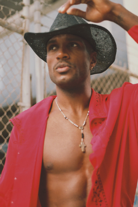 Flamboyant Cowboy with James Lorenzo shot in 35mm film by gara in los angeles