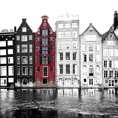 Famous canal homes in Amsterdam