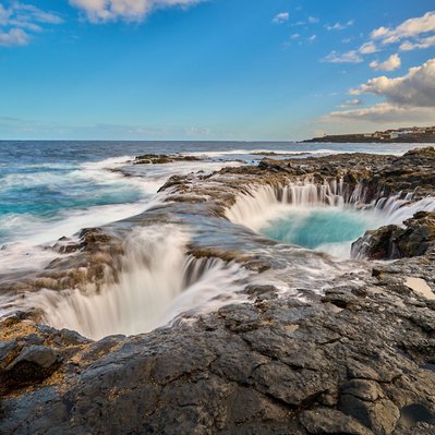 Gran Canaria landscape photograph featuring the El Bufadero de La Garita, Waterhole