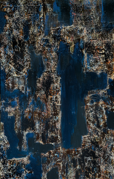 modern abstract art in blue