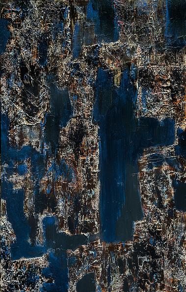 modern abstract art in blue
