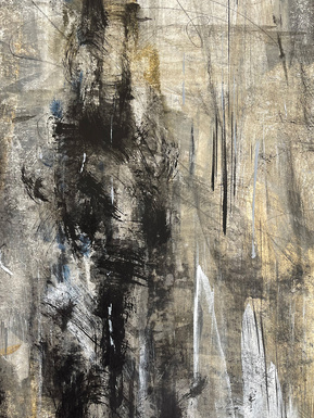 abstract painting in multiple earthy colors