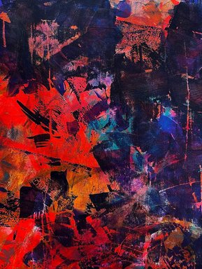 vibrantly colored contemporary abstract painting