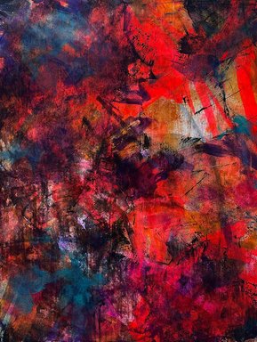 vibrantly colored contemporary abstract painting