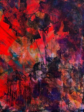 vibrantly colored contemporary abstract painting