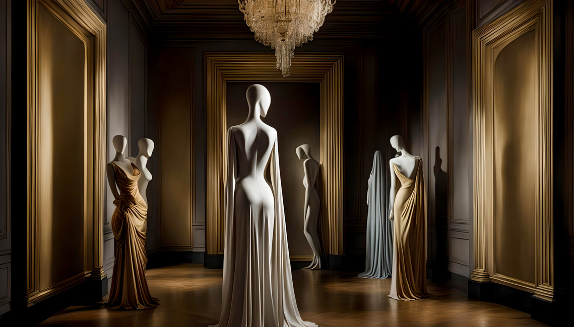 Surrealist art of mannequins living human lives