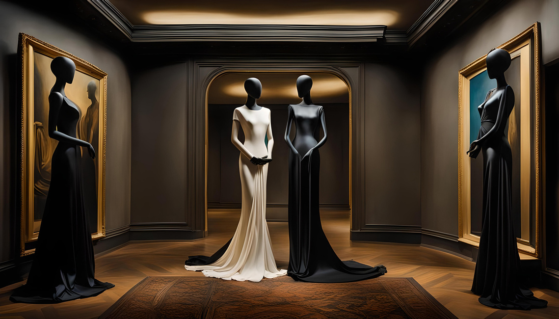 Surrealist art of mannequins living human lives