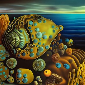 colorful seashell painting