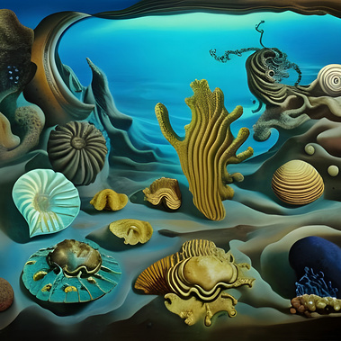 Surreal underwater art print by Cam Villar