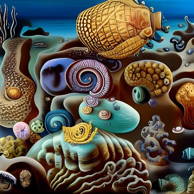 Surreal underwater art print by Cam Villar