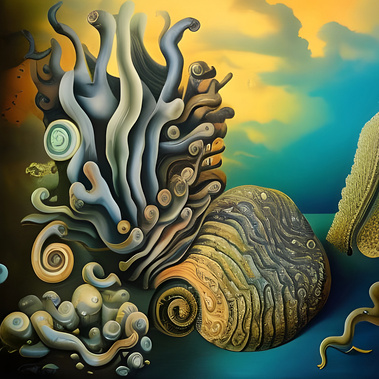 Surreal underwater art print by Cam Villar