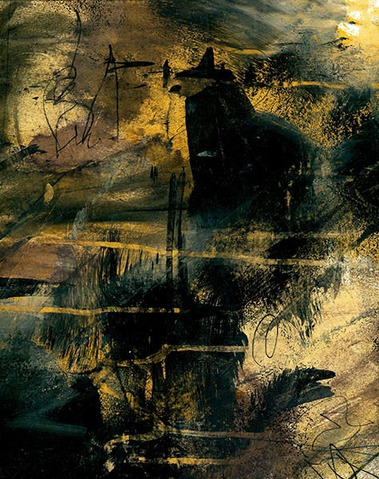 Ghost at the End of the World is an expressionistic modern art painting by Cam Villar