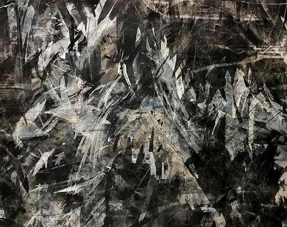 Fragmentation is an expressionistic modern art painting by Cam Villar