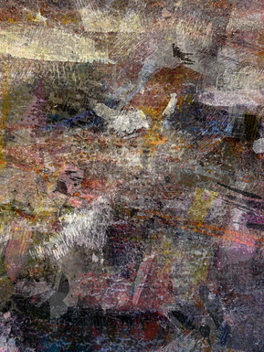 abstract painting in multiple earthy colors