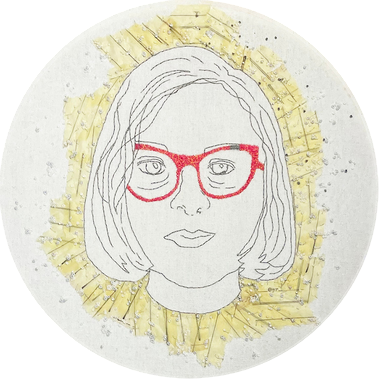 Ana Galindo - embroidered self portrait