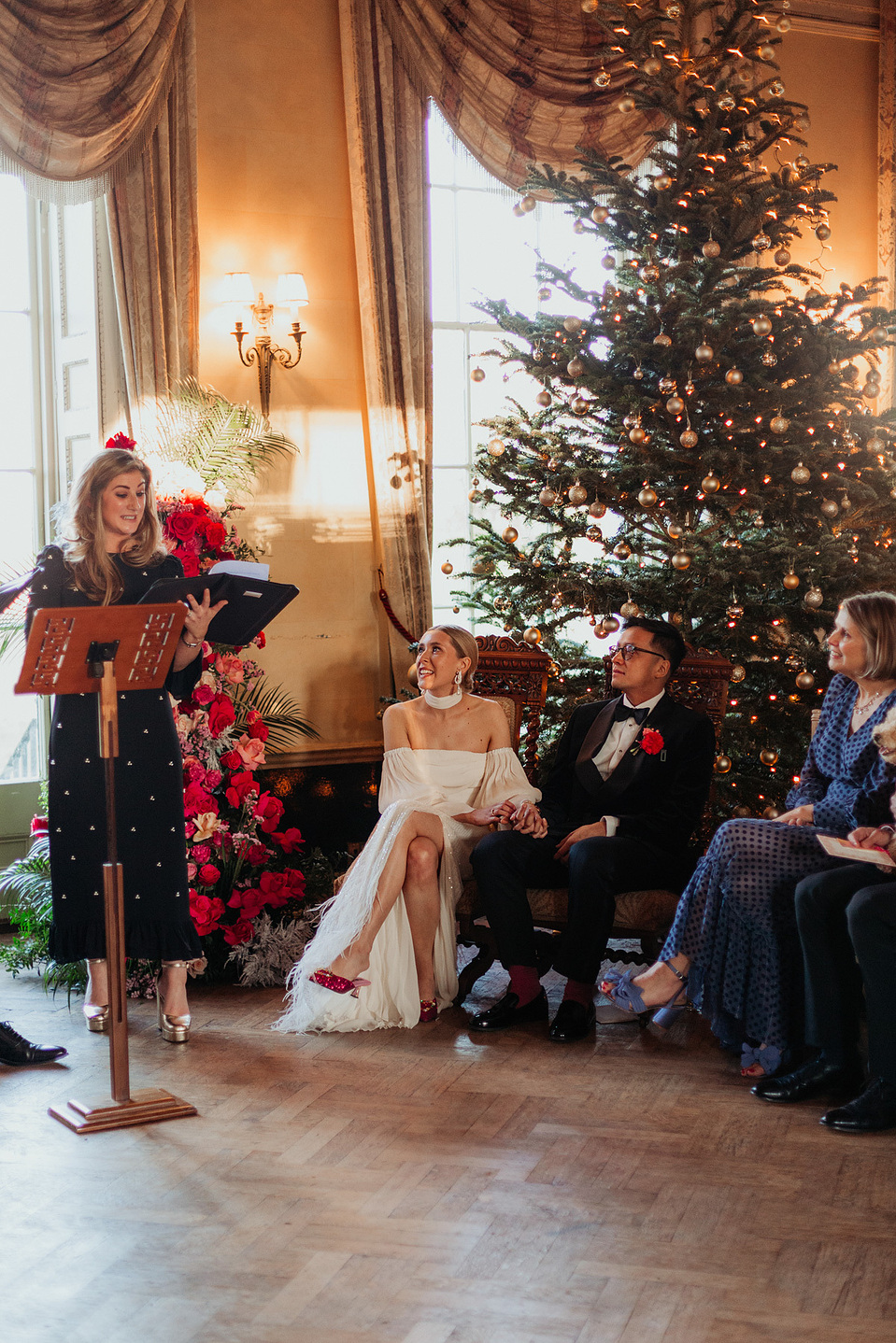 Christmas wedding Hampton Court house