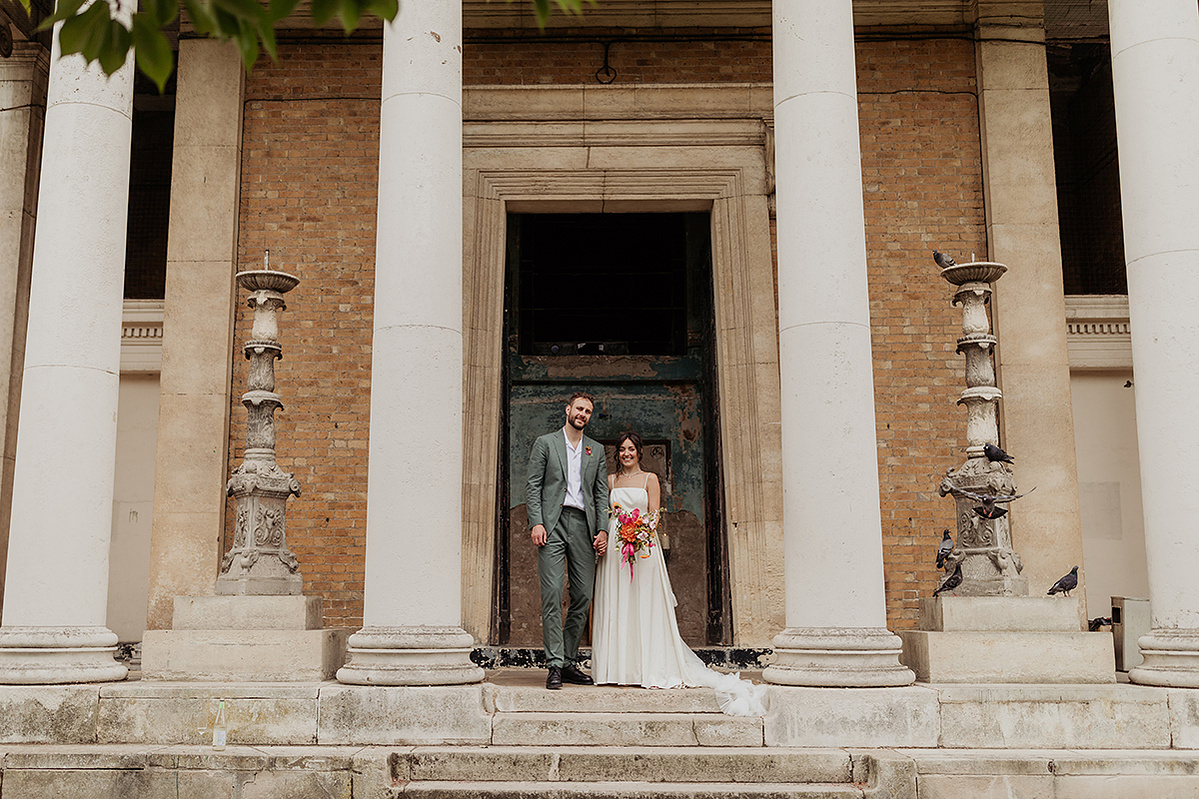 Wedding Couple at Their London Wedding
