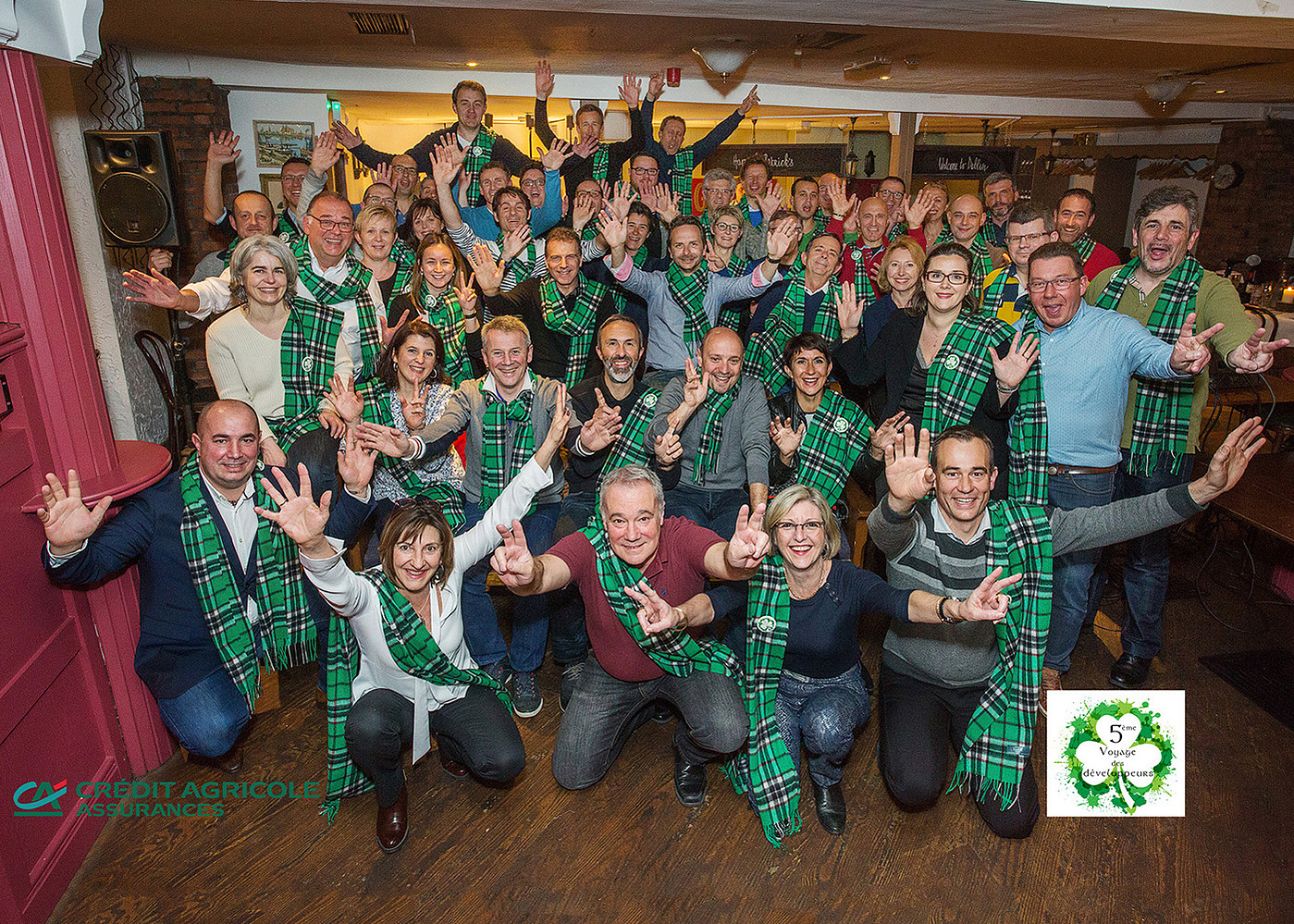 Group of attendees at a Live Social Event party in Dublin professional event photographer