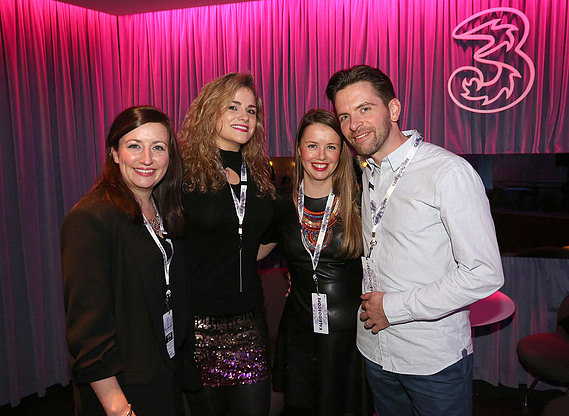 Group of attendees at a Live Social Event NYE concert after-party in Dublins 3Arena  professional event photographer