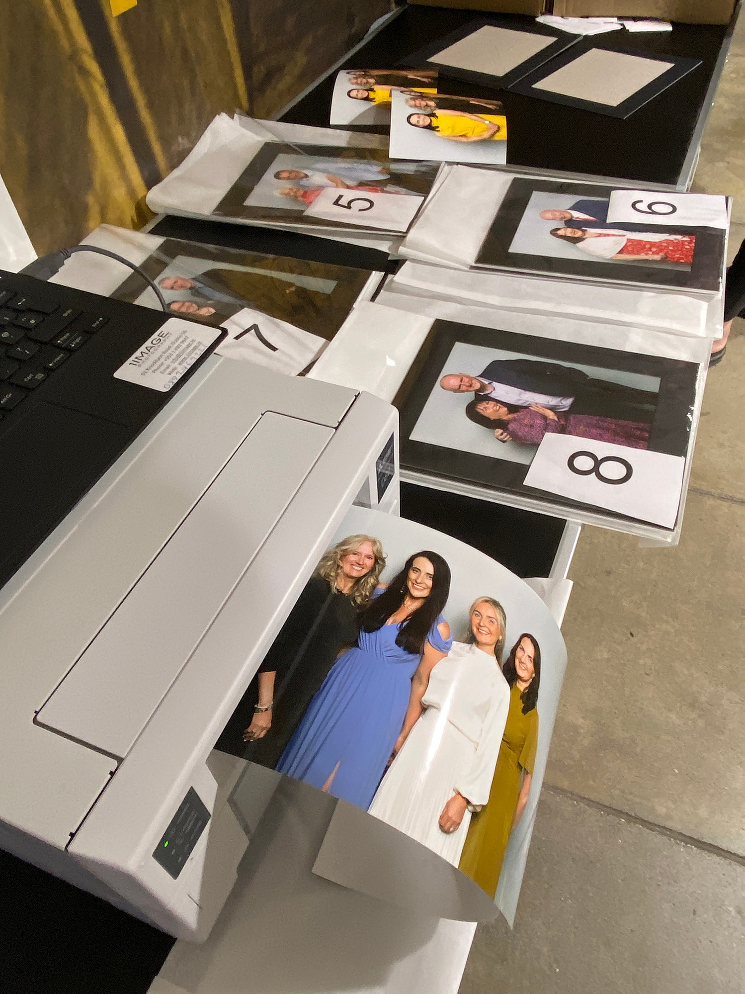 Onsite printing station at a corporate social event. Photo printed onsite at the event www.eventimage.ie