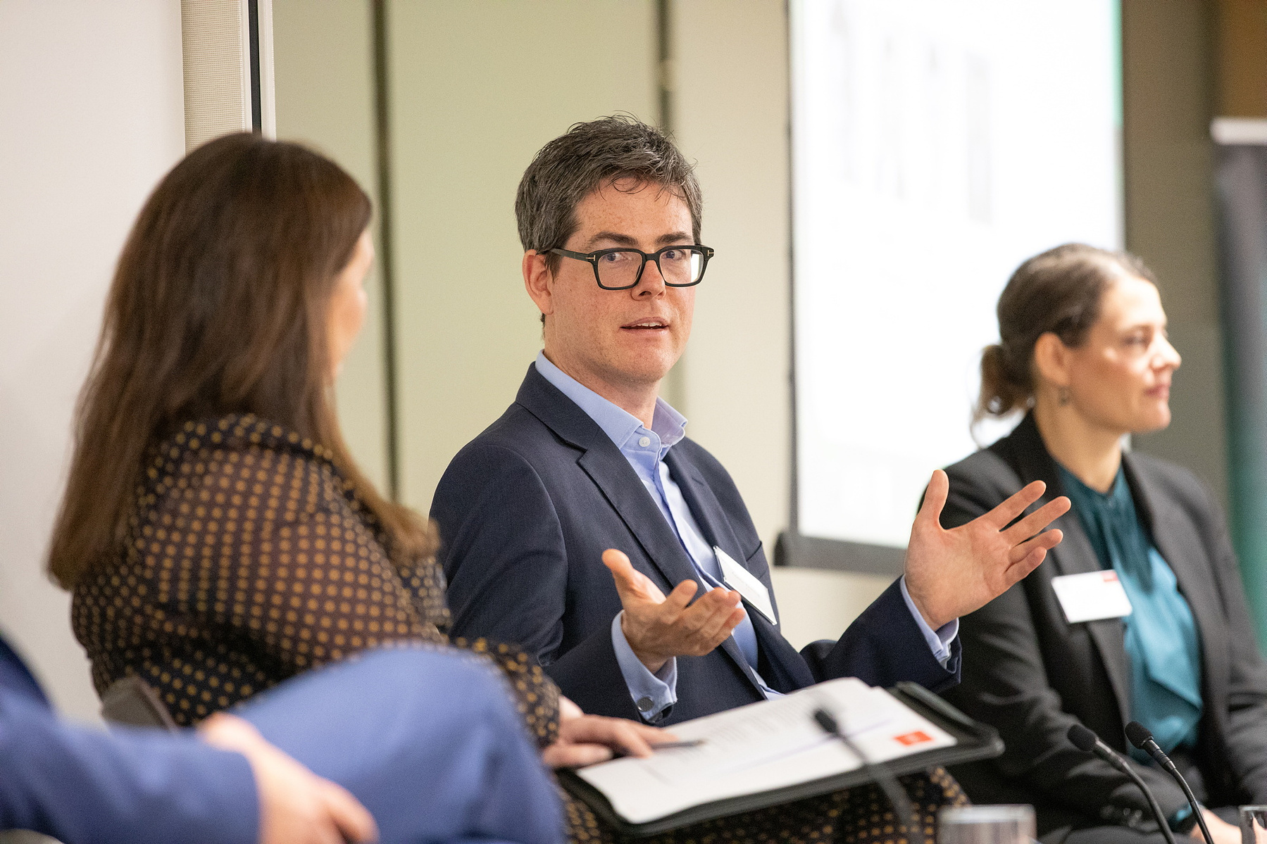 Event photo of the panel at The Legal 500, Green Summit Ireland 2023 at Matheson LLP Dublin. Corporate event photography www.eventimage.ie