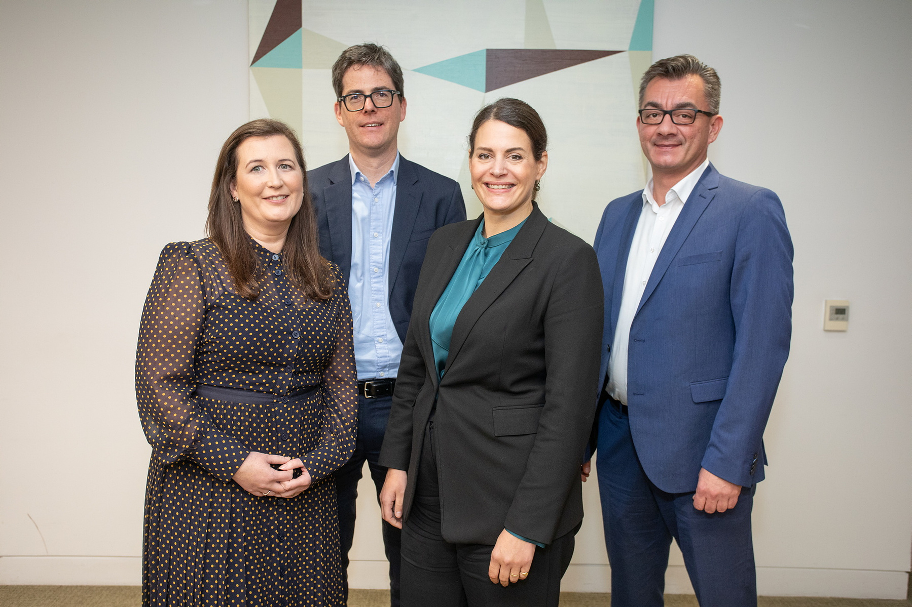 Event group photo of the panel at The Legal 500, Green Summit Ireland 2023 at Matheson LLP Dublin. Corporate event photography www.eventimage.ie