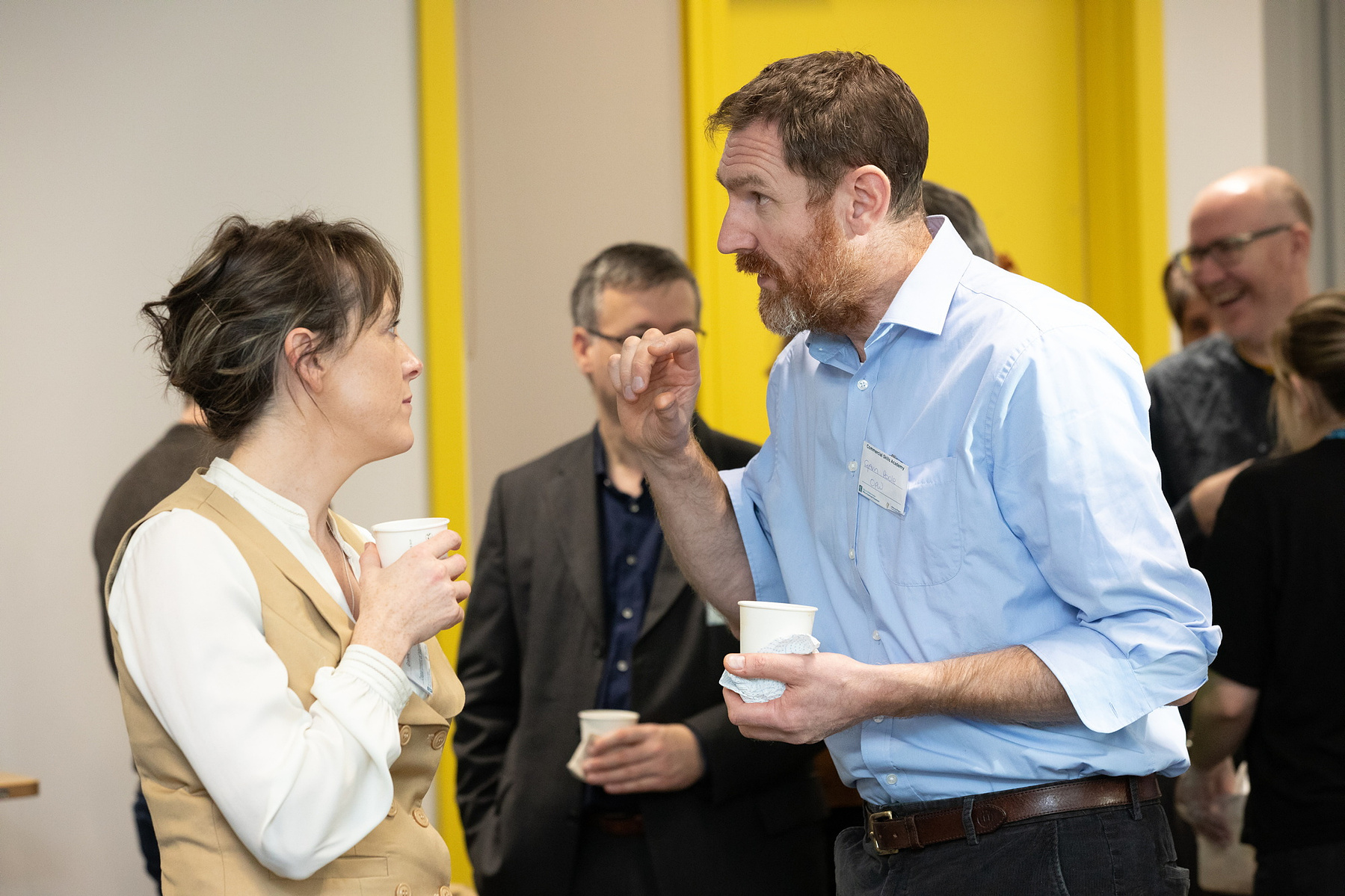 Professional conference and event photo of attendees networking at the CWMF BIM Mandate Conference 2023. Conference & event photographer Dublin www.eventimage.ie