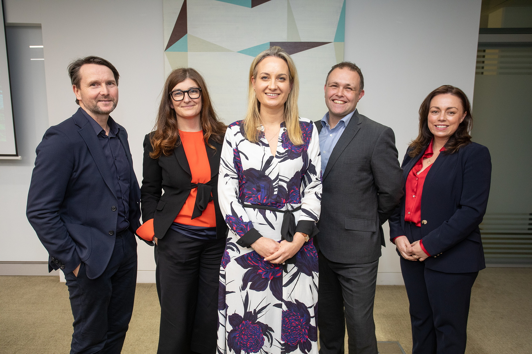 Event group photo of the panel at The Legal 500, Green Summit Ireland 2023 at Matheson LLP Dublin. Corporate event photography www.eventimage.ie