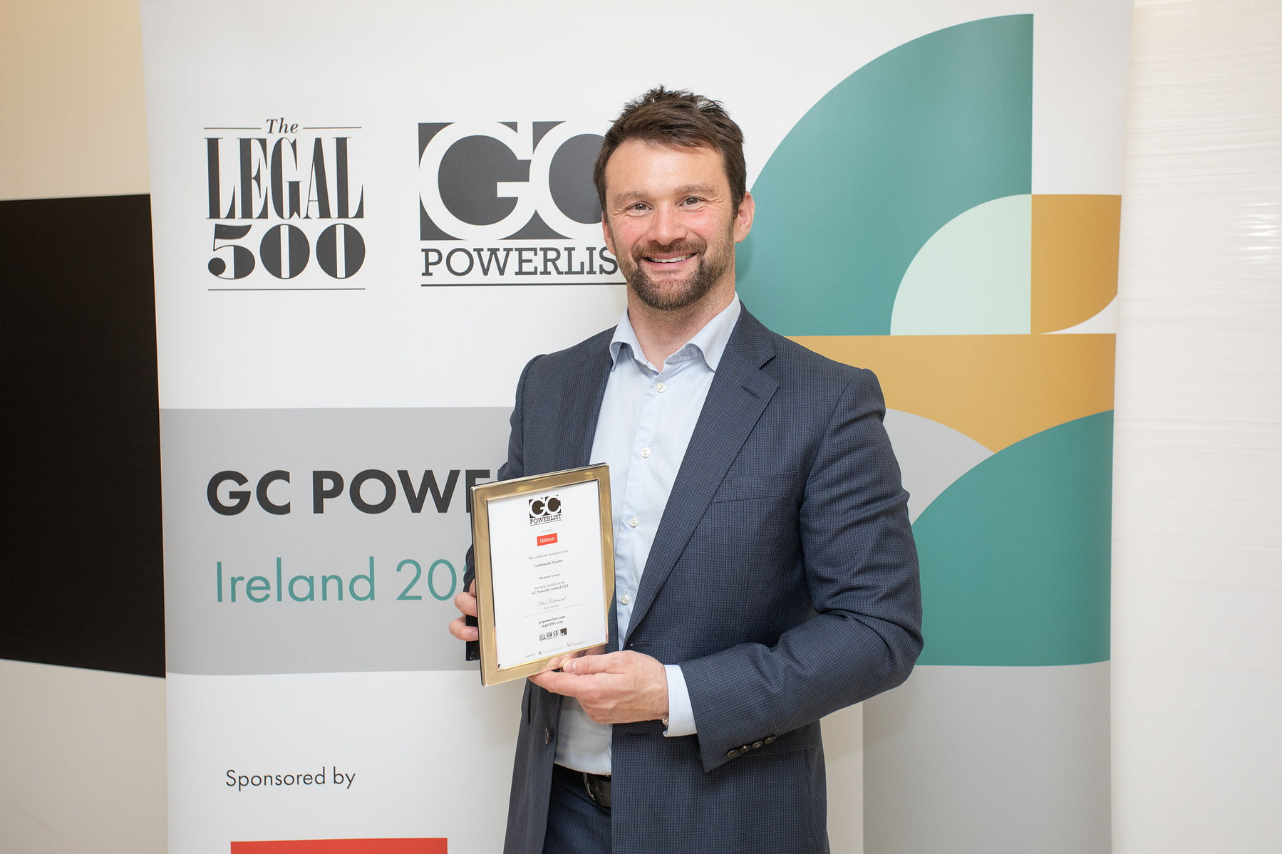 Corporate awards photographer, award winner at Legal 500 GC Powerlist Ireland 2022