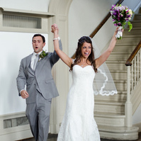Harro East Ballroom wedding photo - bride and groom entrance